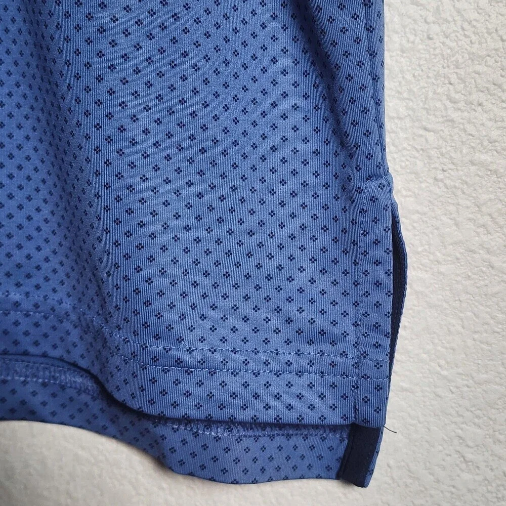 RLX Ralph Lauren Polo Shirt Mens 2XL Blue Geometric Wicking Golf Performance